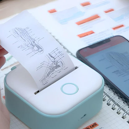 Portable inkless thermal sticker printer